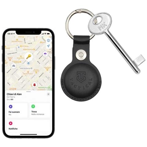 Custodia Originale Ciondolo Per Apple Airtag Beam Leather Black - Foto 5