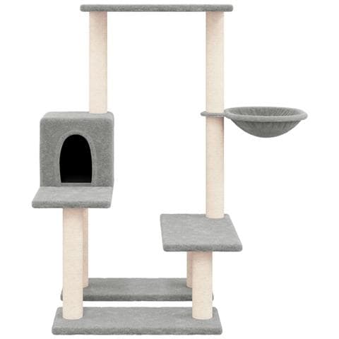 Albero Per Gatti Con Tiragraffi In Sisal Grigio Chiaro 94,5 Cm - Foto 2