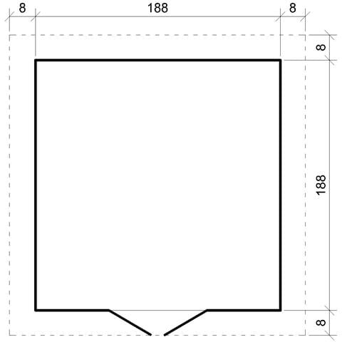 M309+m309g Casetta Da Giardino In Legno Per Esterni Con Pavimento Trattato - A200x204x204 Cm / 3.53 M2 - Piccola Casetta In Legno - Foto 6