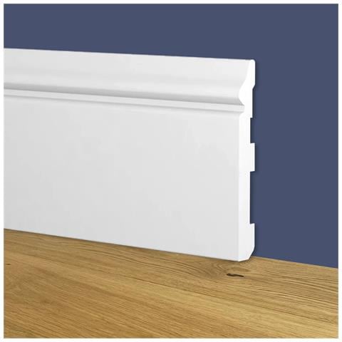 Battiscopa Zoccolino Bianco Mod. Etnico 120x16x2000mm In Polimeri - Polistrutturato - Foto 1