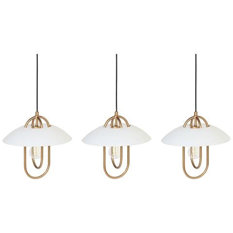 Lampadario Nattai Metallo Bianco - Foto 2