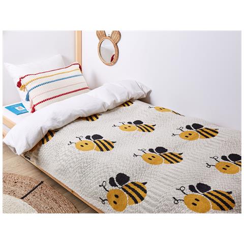 Coperta Dragan Cotone 130 X 170 Cm Beige Chiaro - Foto 1