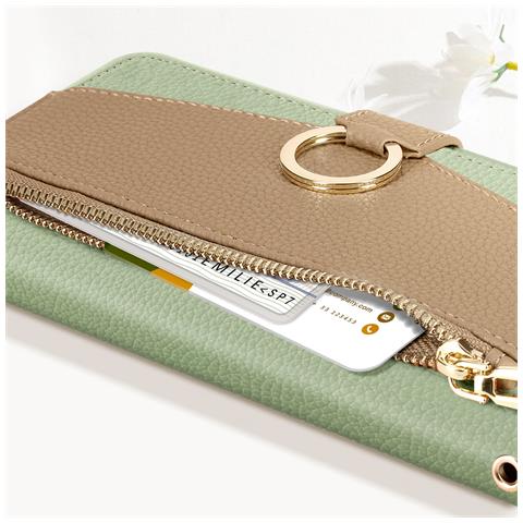 Custodia Tracolla Per Xiaomi 13t E 13t Pro Portafoglio Tasca Con Zip - Foto 2