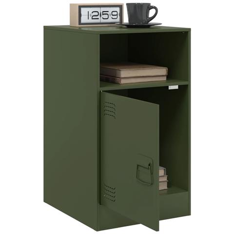 Comodini 2 pz Verde Oliva 34,5x39x62 cm in Acciaio - Foto 2