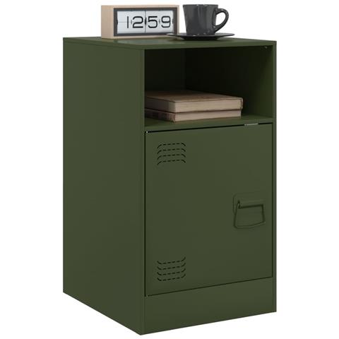 Comodini 2 pz Verde Oliva 34,5x39x62 cm in Acciaio - Foto 10
