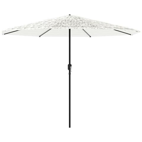 Ombrellone Giardino Con Palo In Acciaio Bianco 388x388x248 Cm - Foto 2