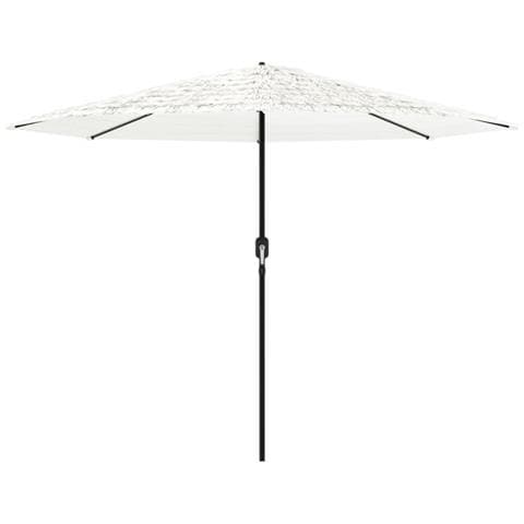 Ombrellone Giardino Con Palo In Acciaio Bianco 388x388x248 Cm - Foto 3