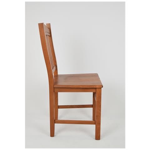 Set 2 Sedie Modello Silvana Per Cucina Bar E Sala Da Pranzo, Robusta Struttura In Legno Di Faggio Color Ciliegio E Seduta In Legno - Foto 4