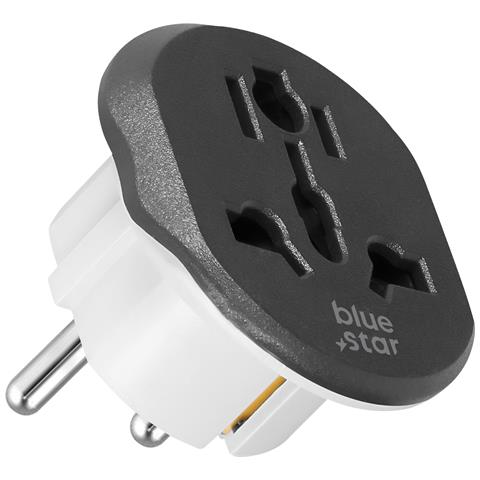 Adattatore Da Viaggio Spina Europea Tipo E 16a Connessione Sicura, Bianco - Foto 1