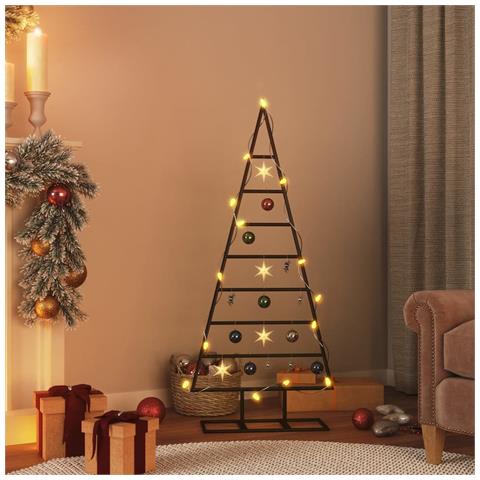 Albero Di Natale Decorativo In Metallo Nero 125 Cm - Foto 1