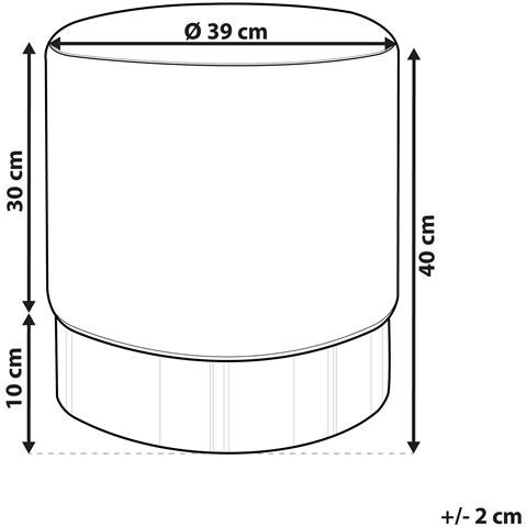 Pouf Sophia Velluto Bianco - Foto 2
