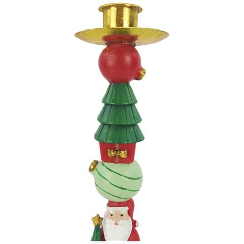 Portacandela Soggetto Babbo Natale Cm 20 - Foto 3