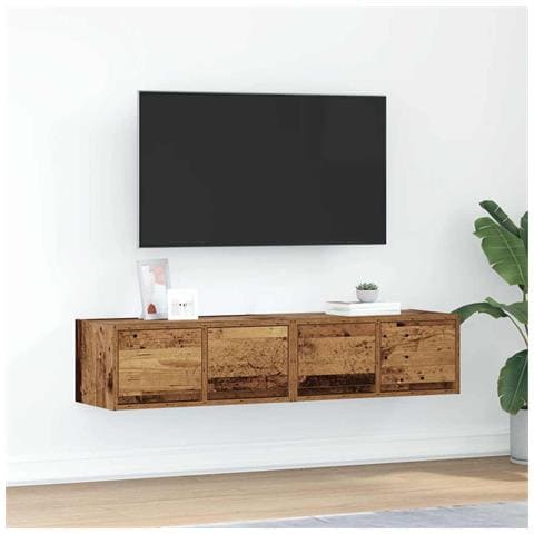 Mobili Porta TV 2 pz Legno Antico 60x31x25,5 cm in Truciolato - Foto 1