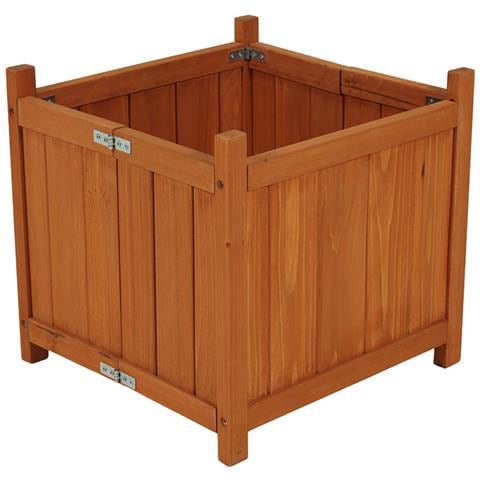 Fioriera In Legno Pieghevole Vaso Per Fiori Piante Da Esterno Giardino 38x38x35cm - Foto 4