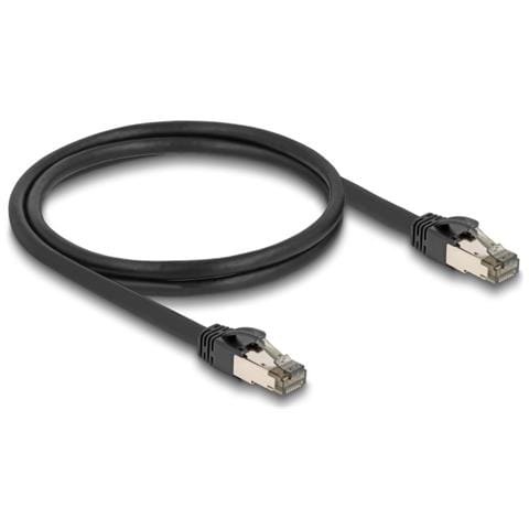 Cavo di rete RJ45 Cat. 6A U /FTP ultra-flessibile con rivestimento interno in metallo 1 m nero - Foto 2