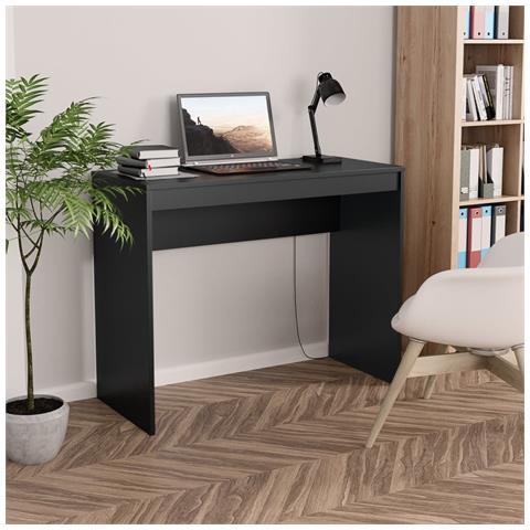 Lusso Casadino - Scrivania Nera 90x40x72 Cm In Legno Multistrato - Foto 6