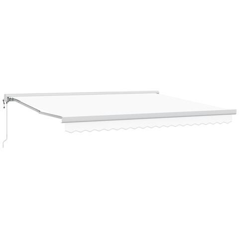 Tenda Retrattile Automatica  Bianca 400x300 cm, Telo di Ricambio per Tenda  per Struttura 4x3 m Bianca - Foto 1