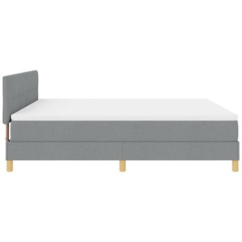 Letto a molle con materasso grigio chiaro 180x200 cm tessuto - Foto 9