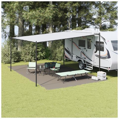 Telo da Tenda Grigio Chiaro Poliestere 400 x 700 cm Durevole - Foto 2