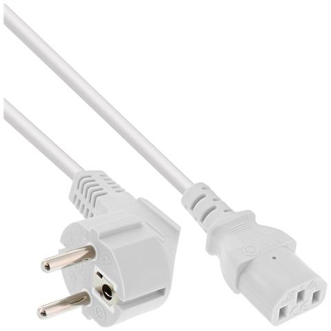 Cavo alimentazione, Spina Shucko CEE-7/7 90° a Presa IEC-320-C13, 0,3m - Foto 1