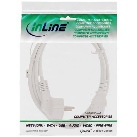 Cavo alimentazione, Spina Shucko CEE-7/7 90° a Presa IEC-320-C13, 0,3m - Foto 2