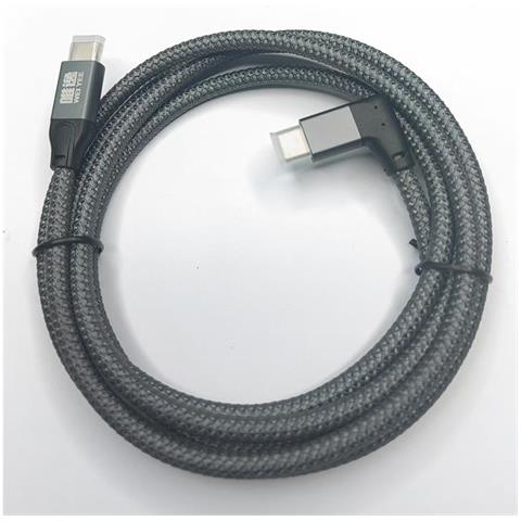 Cavo Dati Usb-c 100w, 20gbps, 4k, Ad Angolo Retto Per Ricarica Rapida E Trasferimento Dati 1.5m - Foto 2