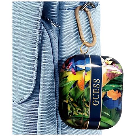 Cover Per Airpods Pro Con Motivo Floreale E Moschettone In Metallo, Multicolore - Foto 5