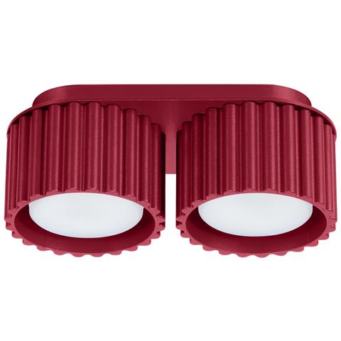 Lampada Da Soffitto Aura 2 Bordeaux Gx53 Sl. 1823 - Minimalist Lampada A Soffitto Borgogna 8x21x10 Cm - Foto 1