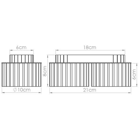Lampada Da Soffitto Aura 2 Bordeaux Gx53 Sl. 1823 - Minimalist Lampada A Soffitto Borgogna 8x21x10 Cm - Foto 2