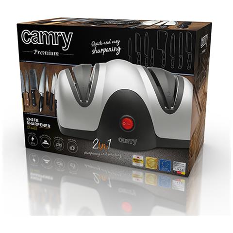 CR 4469 affilatore per coltelli Affilacoltelli elettrico Nero, Grigio - Foto 3