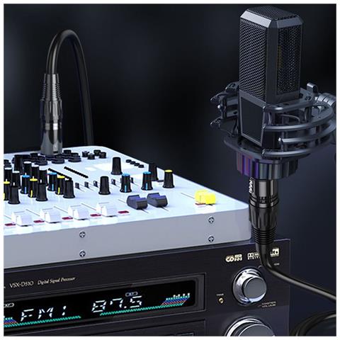 Cavo Microfono Xlr Maschio A Femmina - Cavo Audio Bilanciato Per Studio, Palco E Uso Domestico 15 Metri - Foto 6