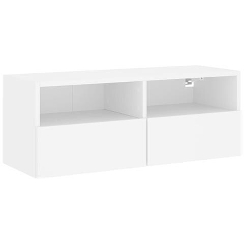 Mobile TV a Parete Bianco 80x30x30 cm in Legno Multistrato - Foto 1