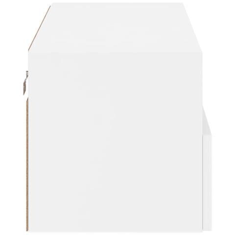 Mobile TV a Parete Bianco 80x30x30 cm in Legno Multistrato - Foto 9