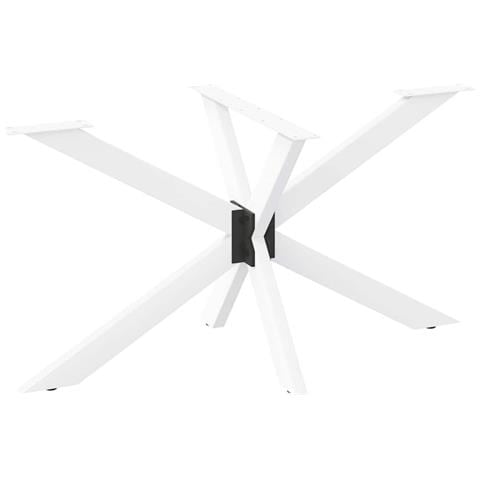 Gamba per Tavolo da Pranzo a Forma di Ragno Bianca 120x68x(72-73) cm Acciaio - Foto 1