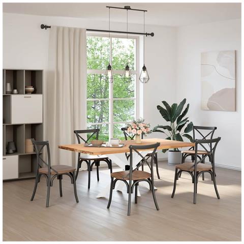 Gamba per Tavolo da Pranzo a Forma di Ragno Bianca 120x68x(72-73) cm Acciaio - Foto 2