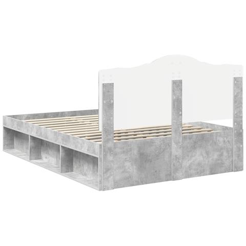 Struttura del letto Calcestruzzo 140 x 200 cm Pino massello - Foto 9