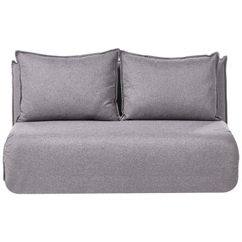 Divano Letto 2 Posti Roros Lino Sintetico Grigio Scuro - Foto 2