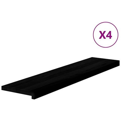 Gradini 4 pz Marrone Scuro 110x25x2 cm Legno Massello Rovere - Foto 1