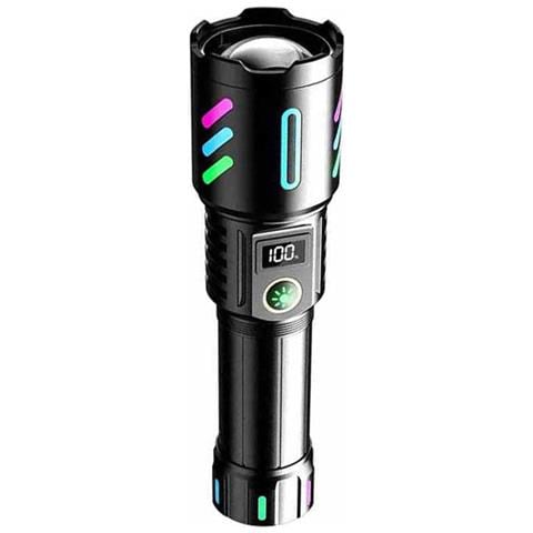 Torcia Laser Bianca 20w Con Batteria 26650 E Power Bank Usb - Foto 5