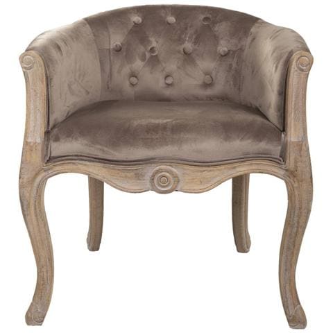 Poltrona In Legno Imbottita Grigia 61x61x71h - Foto 2