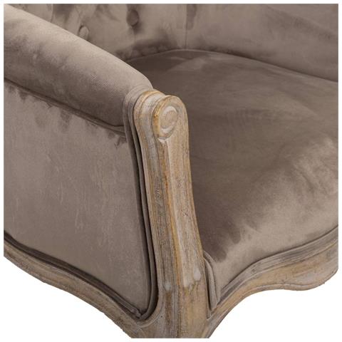 Poltrona In Legno Imbottita Grigia 61x61x71h - Foto 5