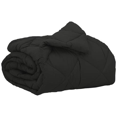 Piumone Completo Annuale Nero 200 x 140 cm Microfibra - Foto 1
