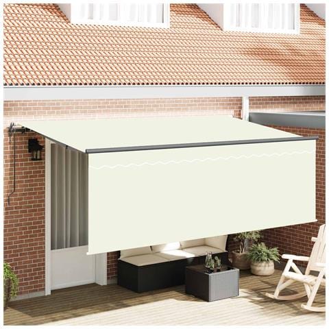 Tenda Retrattile Crema 350 x 200 cm Poliestere e Alluminio - Foto 2