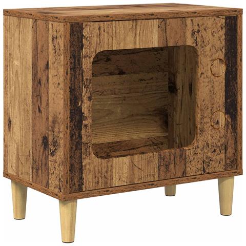 Casa per Gatti Legno vecchio 51 x 30 x 52 cm Legno multistrato - Foto 1