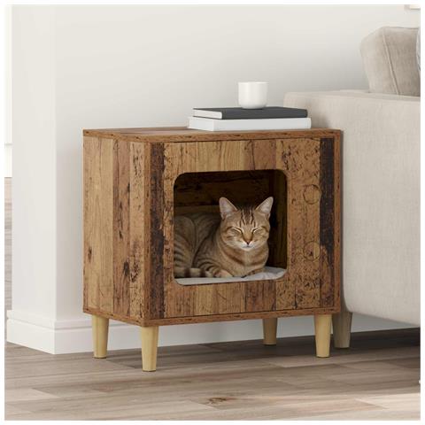 Casa per Gatti Legno vecchio 51 x 30 x 52 cm Legno multistrato - Foto 2