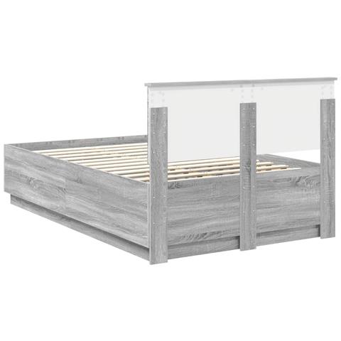 Struttura del letto con testiera Grigio Sonoma 120 x 190 cm - Foto 9