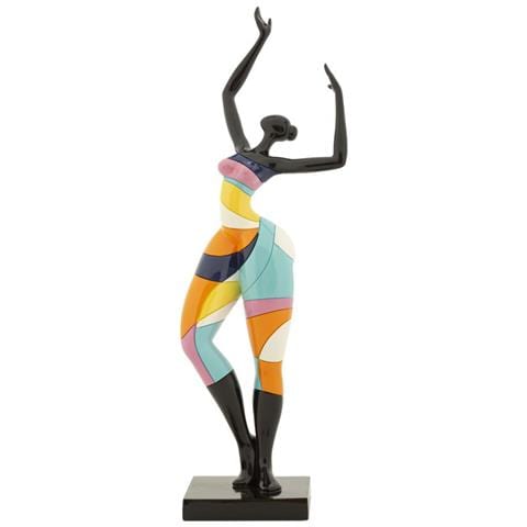 Scultura Donnina Dance Rubic A In Resina Multicolore - Foto 1