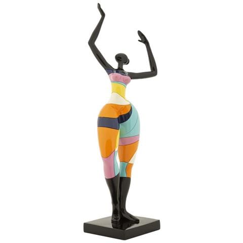 Scultura Donnina Dance Rubic A In Resina Multicolore - Foto 2