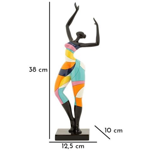 Scultura Donnina Dance Rubic A In Resina Multicolore - Foto 7
