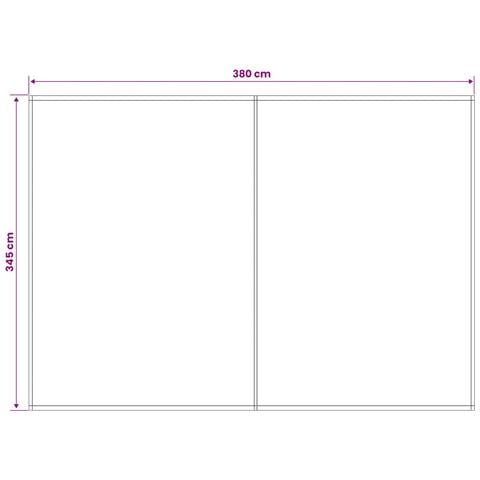 Telo di ricambio per tenda da sole Rosso Borgogna 400 × 350 cm - Foto 4